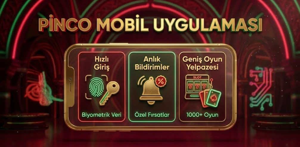 Pinco Casino mobil uygulama indir iOS Android apk yükleme hızlı giriş